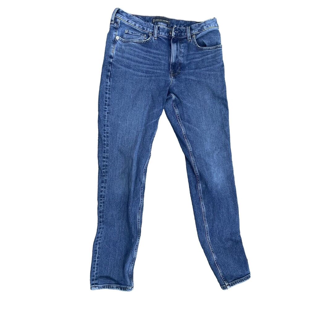 Everlane Uniform Jeans Sz 31x32 The Slim Organic Cotton Blue Medium Wash Denim‎